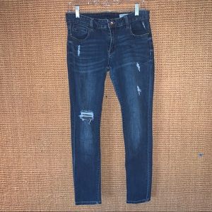 Skinny Ankle Dark Wash Jeans.